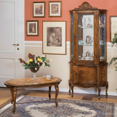 Vitrinn Anrichte Schiefen Design Italienesch Miwwelen Schaf Luxus Barock Holz