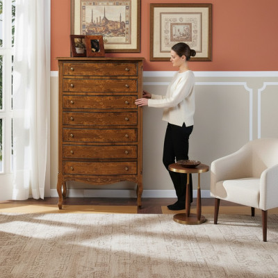 Italienesch Miwwelen Héichschaf mat Tiräng Kredenz Kommoden Holz Neien Kommode