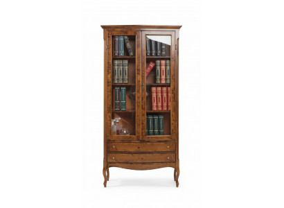 Wunnzëmmer Vitrine Schaf Bicher Regal Anrichte Klassesch Miwwelen Regaler Holz
