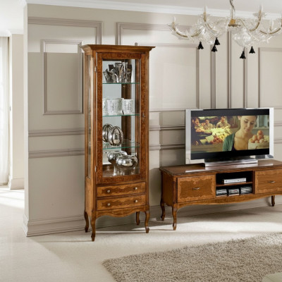 Wunnzëmmer rtv Vitrine Wunnwand Schranken Design tv Art déco Vitrine Set Schaf