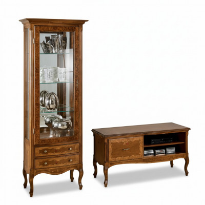 Wunnzëmmer rtv Vitrine Wunnwand Schranken Design tv Art déco Vitrine Set Schaf