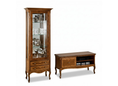 Wunnzëmmer rtv Vitrine Wunnwand Schranken Design tv Art déco Vitrine Set Schaf