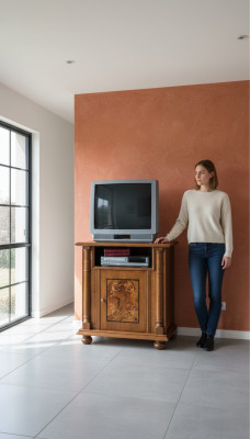 TV Schaf, Luxuskommode, Kommode, Wunnzëmmer-Schaaf, Miwwel Schief, Regal, Holz.