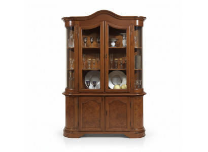 Miwwel Glas Vitrin Holz Bruen Glasvitrin Regaler Italienesch klassesch Miwwelen Nei