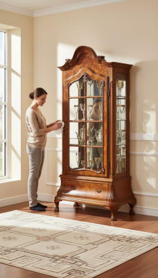 Vitrinn Glasvitrine brong Miwwelen Schief Vitrinnen Schaf Italienesch Miwwelen nei