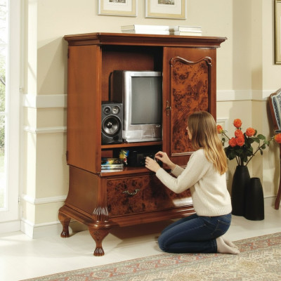 TV Schaf Wand Fernseeschaf verstoppten Fernseh mat Dieren RTV Anrichte Holz
