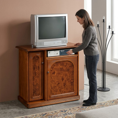 Brongen TV-Schaf Luxe Schiefert Kommode Wunnzëmmeméiwel Schief Regaler Holz