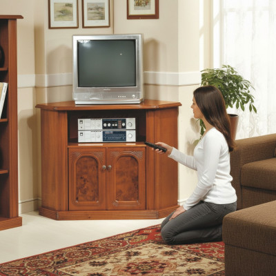 Brongen TV-Schaf Luxus brong Kommode Wunnzëmmermoosschaf Käschten Regaler Holz.