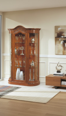 Anrichte Schaf Glasschaf Holz Schief Italienesch Miwwelen Vitrinn Vitrinnen