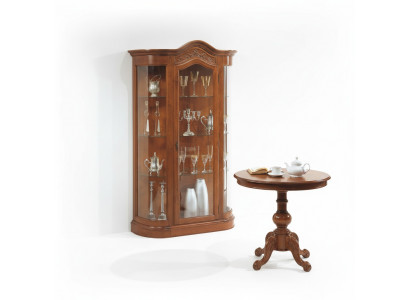 Wunnzëmmer Dësch Set mat Vitrine Glasschaf Schaf Kommode Komplett 2stéck. Nei.
