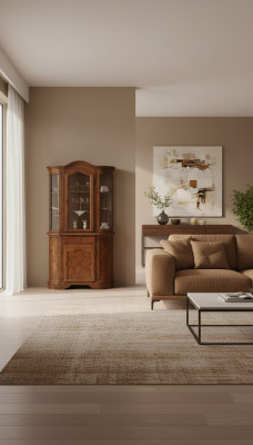 Vitrin Italienesch Miwwelen Vitrin Wunnzëmmer Sideboard Anrichte Glas Schiefen