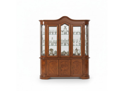 Anrichte Braun Vitrin Glasschaf Miwwel Sideboard Schief Vitrinen Schief