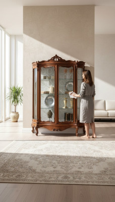 Glasvitrinnen Glasschaf Miwwelen Kommode Schief Vitrinnen Italienesch Miwwelen