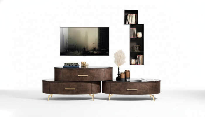 RTV TV Schaf Dësch Wunngzëmmer Kommode Lowboard Sideboard Holz Modern Miwwelen