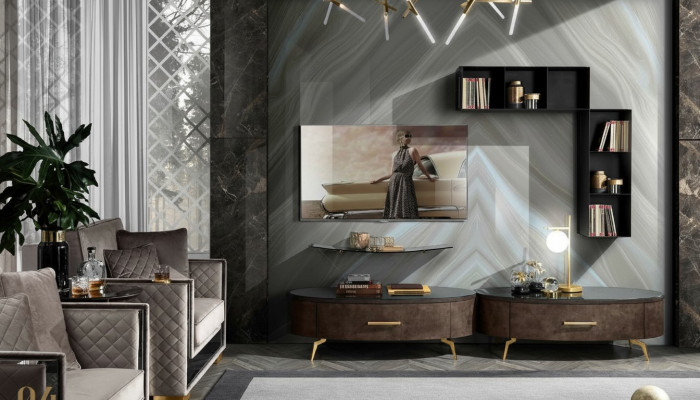Wunnzëmmer rtv Säitebord tv Schaf Dësch Kommode Lowboard Holz Modern Nei