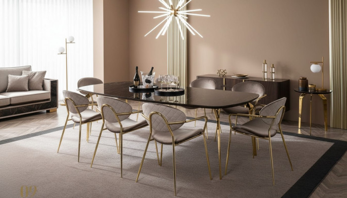 Luxus Iessdësch Modern Iesszëmmer Kichen Iessen Dëscher Design Dësch Glas 250 cm XXL