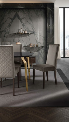 Stull Iesszëmmerstull Still 1 Sëtzer Fauteuil Luxus Miwwel Design Still Stoff Nei