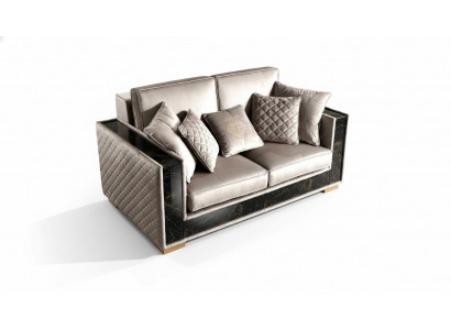 Zweesëtzeger Sofa Modern Design Polster Textil Sofas Sëtz Miwwelen Wunnlandschaft Gro