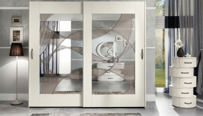 Luxus Kleederschaf mat Schiefdieren Schlofzëmmer Schaf Schief Holz Modern