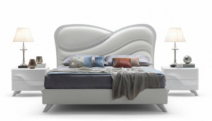 Duebelbett Bett Bettrahmen Bettgestelle Wäiss Duebel Modern Luxus Italien Stil Nei