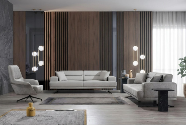 Sofagarnitur 3+1+1 Sëtz Garnitur Sofa Fotell Sofas Lieder Polster Design Sëtz