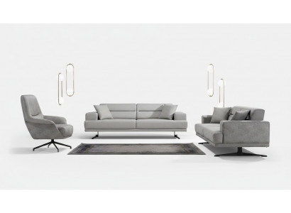Sofagarnitur 3+1+1 Sëtz Garnitur Sofa Fotell Sofas Lieder Polster Design Sëtz
