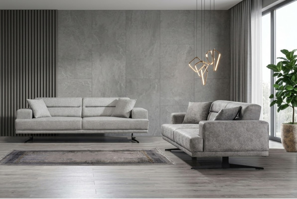 Soffagarnitur 3+3 Sëtzer Garnitur Soffa Soffen Lieder Polster Design Sëtz Modern