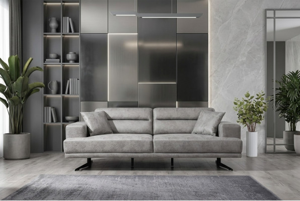 Sofa 3-Sëtzer Sofaen Lieder Dräisëtzer Sëtz Polster Design Wunnzëmmer Modern Gro