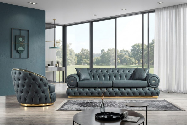Sofagarnitur 3+1 Sëtzer Garnitur Sofa Sofen Lieder Fautteuil Luxus Chesterfield