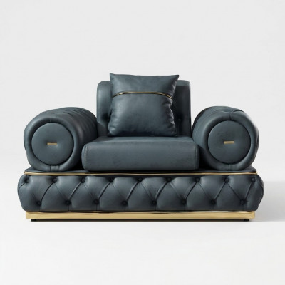Fauteuil Chesterfield Sëtz Barock Rokoko Klassesch Miwwelen Wunnzëmmer Polster Nei