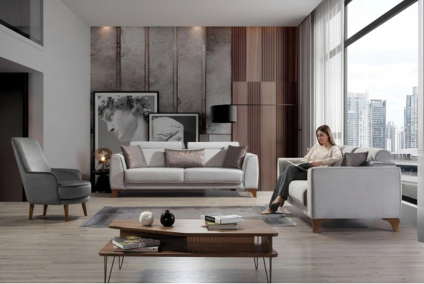 Sofagarnitur 3+3+1 Sëtz Garnitur Design Sofas Sofa Canapé Polster Sëtz Canapé
