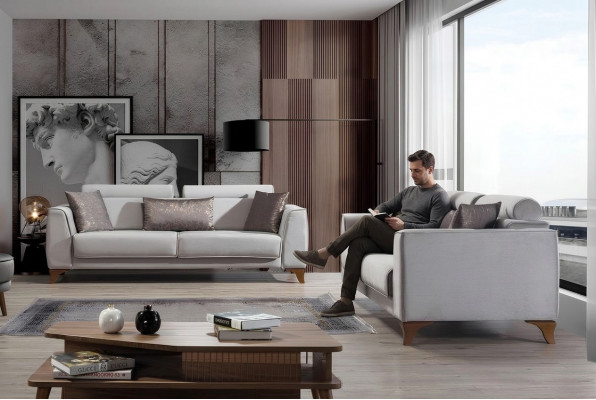 Luxus Sofasett 3+3 Sitzes Garnitur Design Sofas Sofa Couch Polster Design