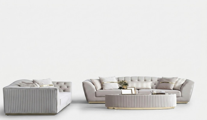 Luxus Sofa Garnitur 3+3 Sëtzer Garnitur Sofa Sofa Sitz Grupp Wunnzëmmer Couch
