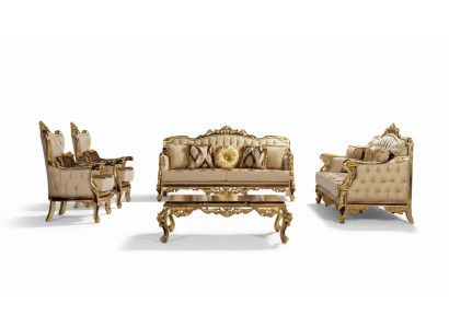 Canapé-Set 3+3+1+1 Sëtz Couchtisch Sofa Sofas Fotell Set Canapé Set 5tlg