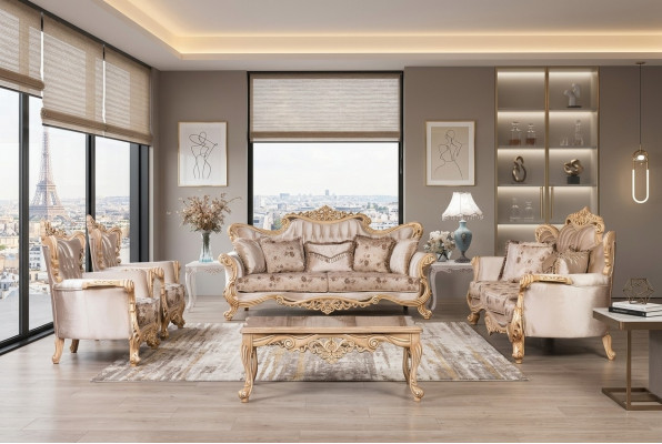 Säitegarnitur 3+3+1+1 Sëtzer Dësch Garnitur Sofa Sofa Set 5 Stécker
