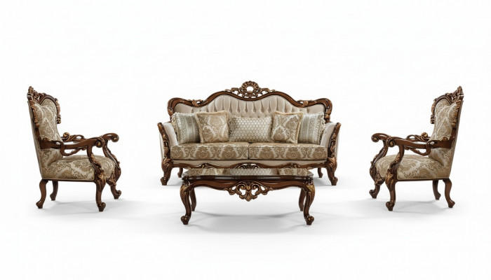 Canapé-Set 3+1 Sëtz Sofa Sofas Canapé Stoff Set Grupp Set Wunnzëmmer