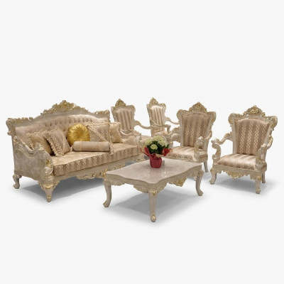Sofagarnitur 3+1+1 Sëtzer Dëschgarnitur Sofa Fautteuilen Sofas Neit Set 4tlg