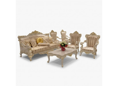 Sofagarnitur 3+1+1 Sëtzer Dëschgarnitur Sofa Fautteuilen Sofas Neit Set 4tlg