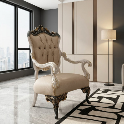 Sëtz Oueressel Design Polstersofa Canapé Textil Barock Wunnzëmmer Stoff Sëtz