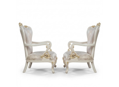 Ohrensessel Sessel Design Polster Barock Sofa Canapé Textil Sitz Wunnzëmmer Stil