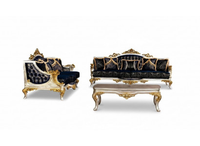 Luxus Sofa Garnitur 3+3 Sëtz Sofas Still Set Garnitur Stil Barock 2tlg Klassesch
