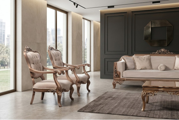 Kommod Sëtzpolster Sofa Luxus Wunnzëmmer Barock Relax Polster Design Sëtz nei