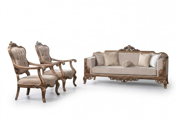 Kommod Sëtzpolster Sofa Luxus Wunnzëmmer Barock Relax Polster Design Sëtz nei
