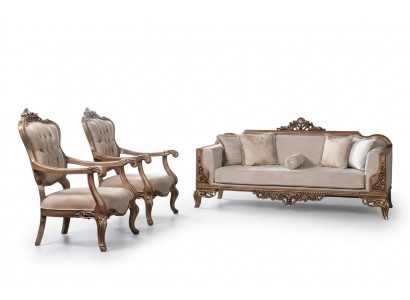 Kommod Sëtzpolster Sofa Luxus Wunnzëmmer Barock Relax Polster Design Sëtz nei