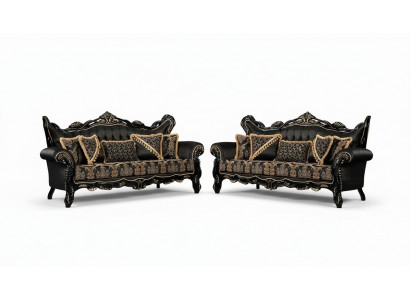 Sofagarnitur 3+3 Sëtzer Sofa Sëtz Sofas Luxus Garnitur Set Polyester Stoff Nei