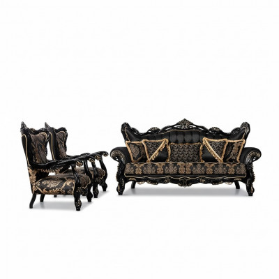 Sofagarnitur 3+1+1 Sëtz Sofa Sessel Sofas Luxus Garnitur Stoff Wunnzëmmer Miwwelen