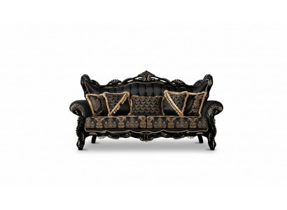Couch Sëtz Dräisëtzer Sofa 3 Sëtzer Sofasen Still Stoff Barock Rokoko Miwwelen 232cm