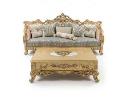 Dräi-Sëtzer Sofa, 3-Sëtzer Sofas, Stoff, Stil: Barock Rokoko, Miwwelen, Klassesch