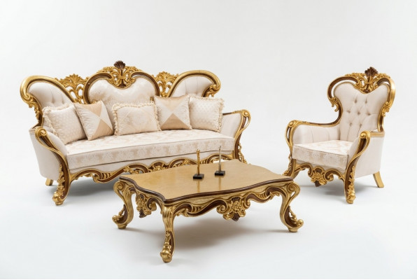 Sofagarnitur 3+1 Sëtzsofa Grupp Sofa Still Sofa Couch Stoff Garnitur