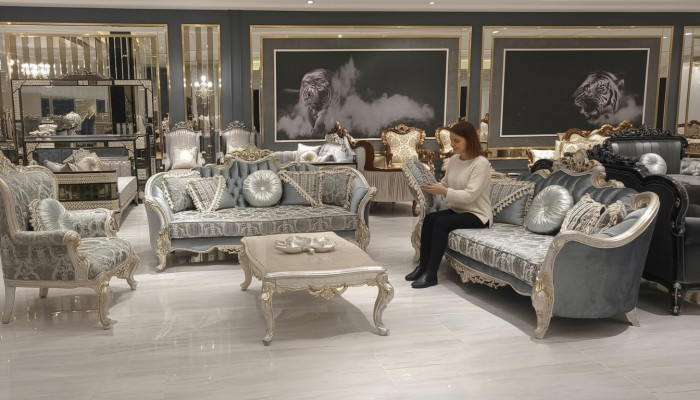 Grupp Sofagarnitur 3+3 Sëtzer Luxus Sofa Fautteuil Sofas Stoff Klassesch Set Nei
